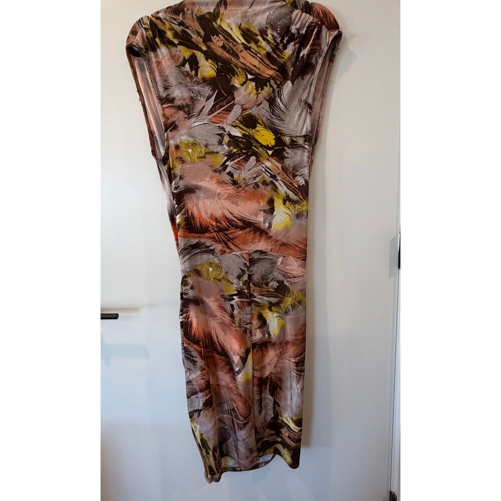 Stunning Camomilla Dress Body Con Slimming Stretchy Capped Sleeve Tropical - Picture 8 of 8